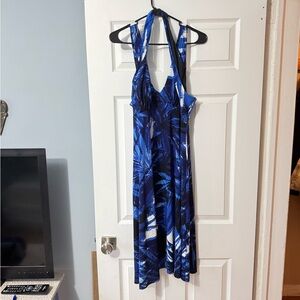Connected Apparel Blue Tie-Dye One Piece Swimsuit